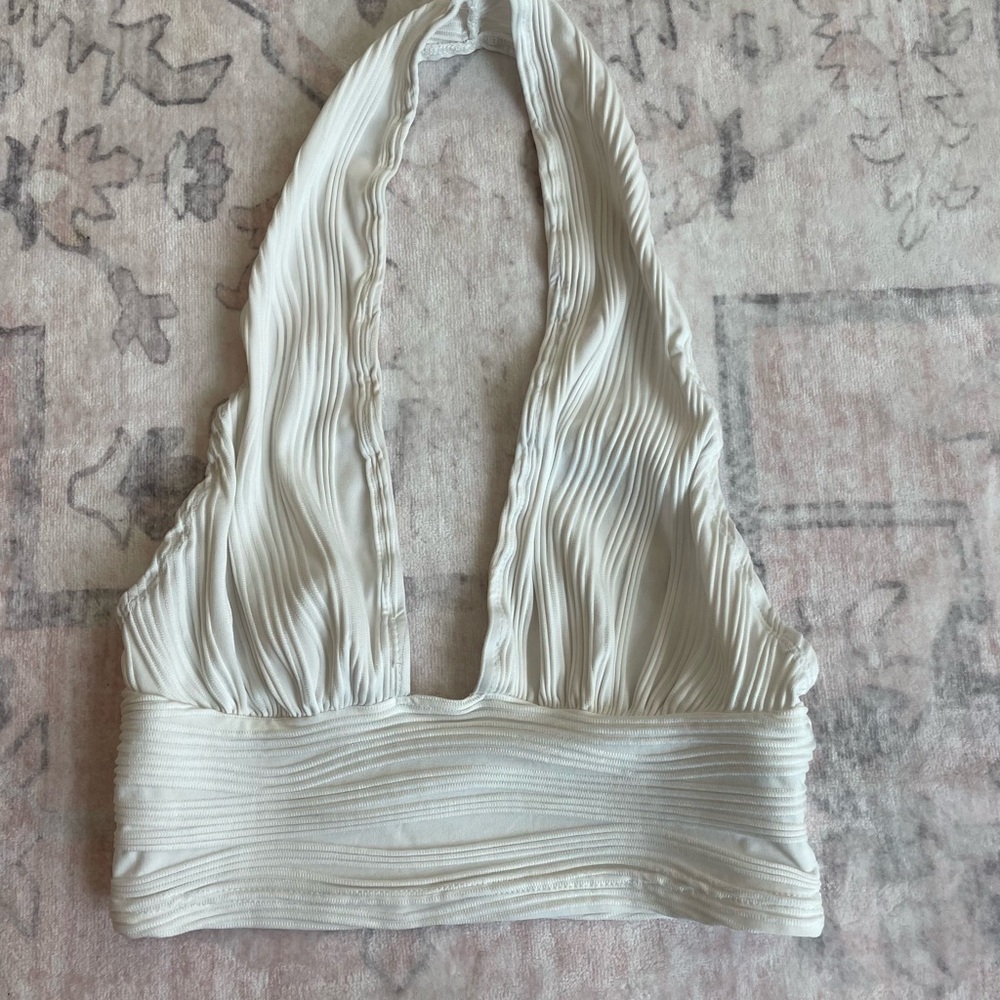 White Halter Top
